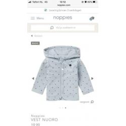 NOPPIES jas blauw sterren tweezijdig maat 50 NIEUW