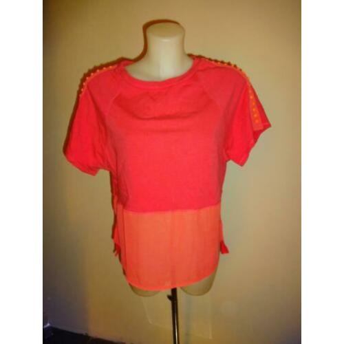 D4A Karen Millen roze top voile deel voorkant studs mouwen42