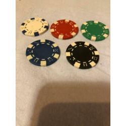 Pokerset met 500 pokerchips in pokerkoffer poker