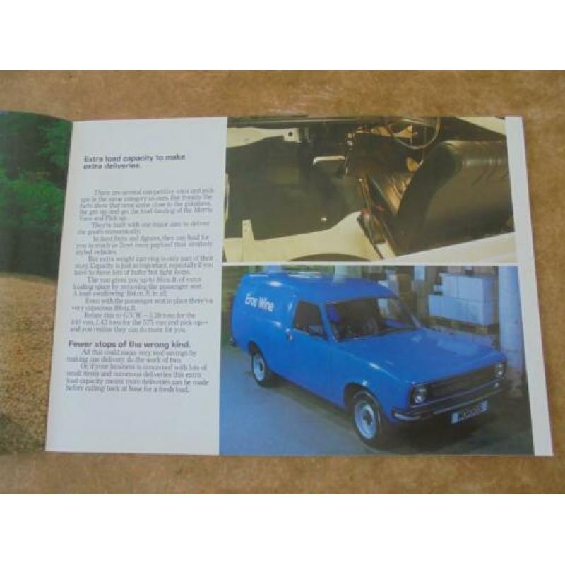 brochure Morris Vans en Pick-up 1979