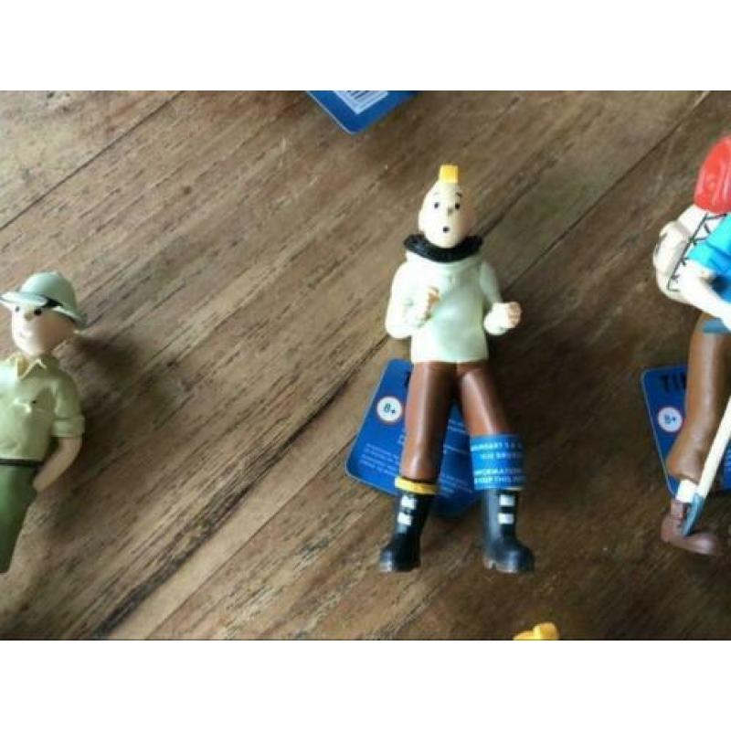 Kuifje/tintin 6 beeldjes poppetjes figuurtjes 8/9cm