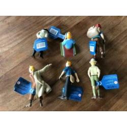 Kuifje/tintin 6 beeldjes poppetjes figuurtjes 8/9cm