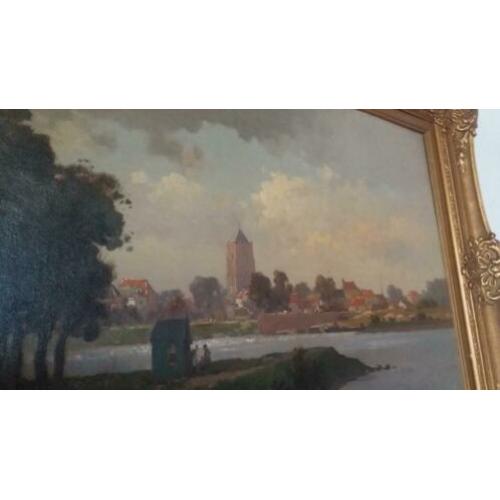 Schilderij jan knikker junior afm. Lijst 91x71 nederlands st