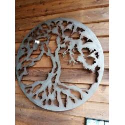 Prachtige grote Levensboom, metalen wanddecoratie