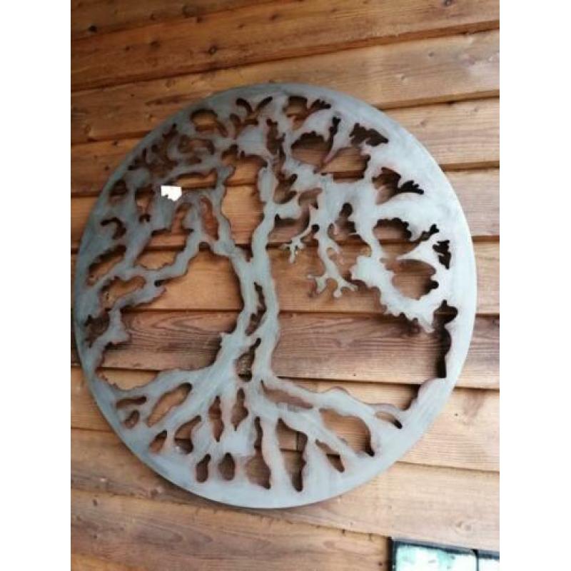 Prachtige grote Levensboom, metalen wanddecoratie