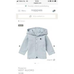 NOPPIES jas blauw sterren tweezijdig maat 50 NIEUW