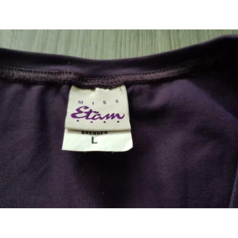 MISS ETAM paarse top gladde stof maat L (PB014)