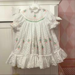 Witte Heirloom bisschop bruidsmeisjes jurk nieuw 110 / 116