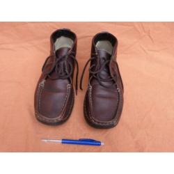 Wolky 6285 bruin oiled leer maat 40 halfhoge veterschoenen r