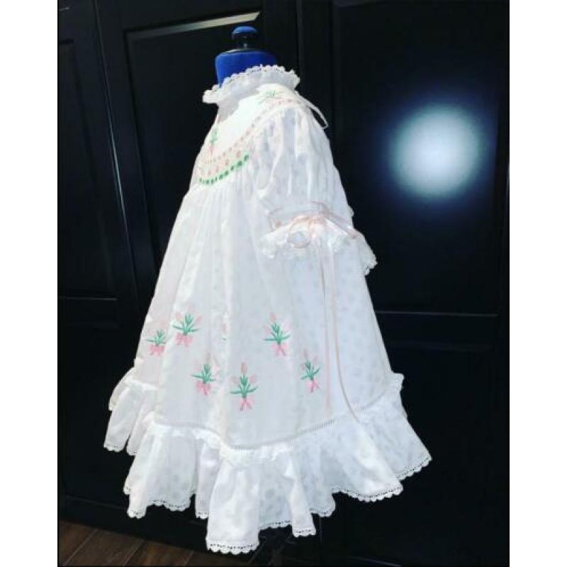 Witte Heirloom bisschop bruidsmeisjes jurk nieuw 110 / 116