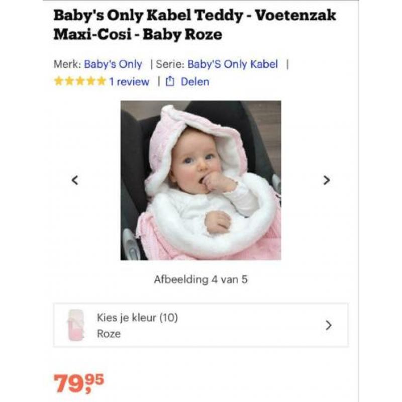 Autostoel voetenzak van Baby’s only