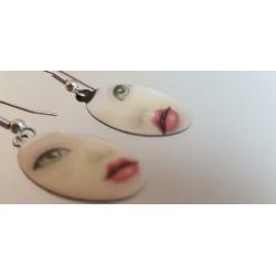 Les Marelles Editions oorbellen met gezichtje