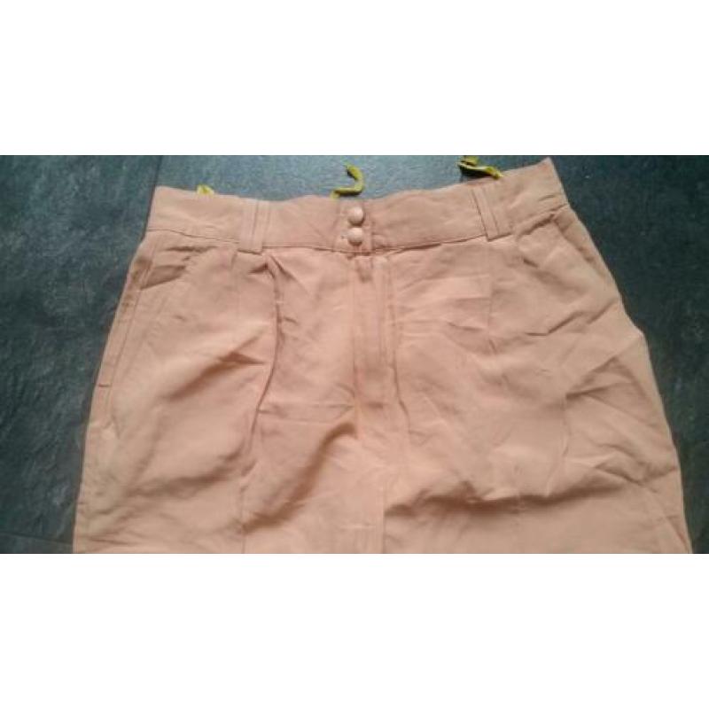 Vintage retro oude damesbroek pantalon maat 42 roze