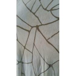 Beige shirt met korte mouwen en schoudervullingen XL - Pi7