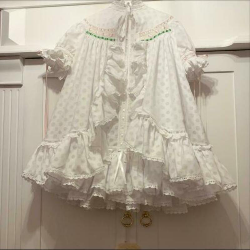 Witte Heirloom bisschop bruidsmeisjes jurk nieuw 110 / 116