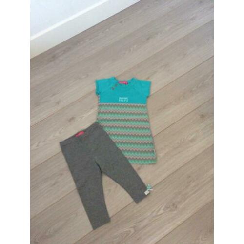 Super setje Kiezeltje 86 legging en jurk als nieuw!
