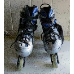 action knockout indoor skates blauw grijs maat L maat 38-41