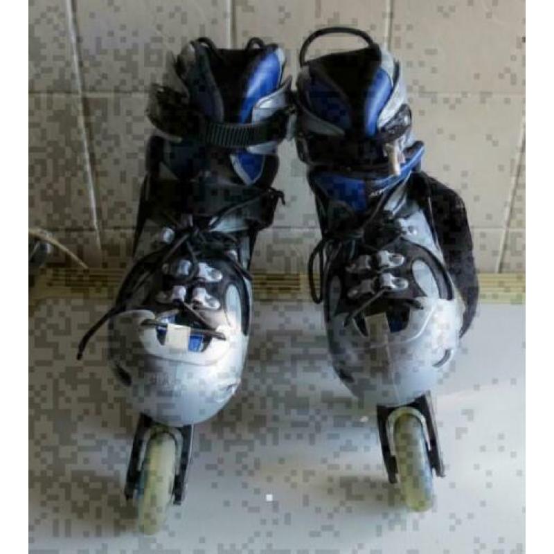 action knockout indoor skates blauw grijs maat L maat 38-41