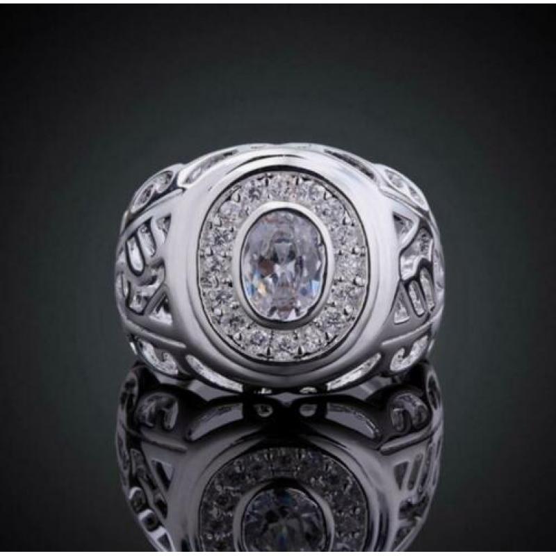Zirkonen 925 sterling zilveren ring