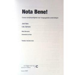 Nota bene! cursus schrijfvaardigheid voor hoogopgeleide and
