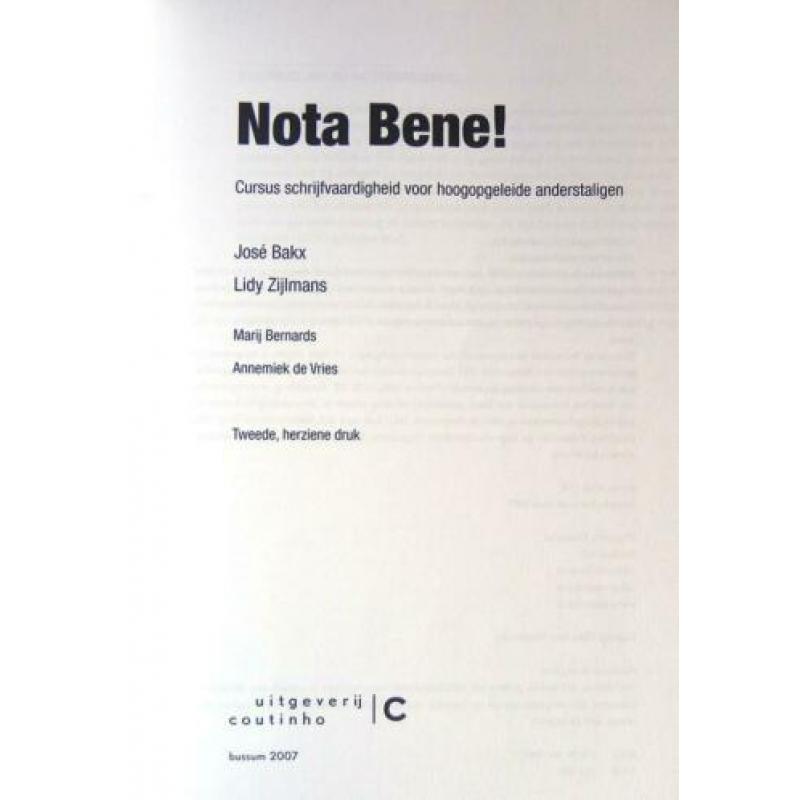 Nota bene! cursus schrijfvaardigheid voor hoogopgeleide and