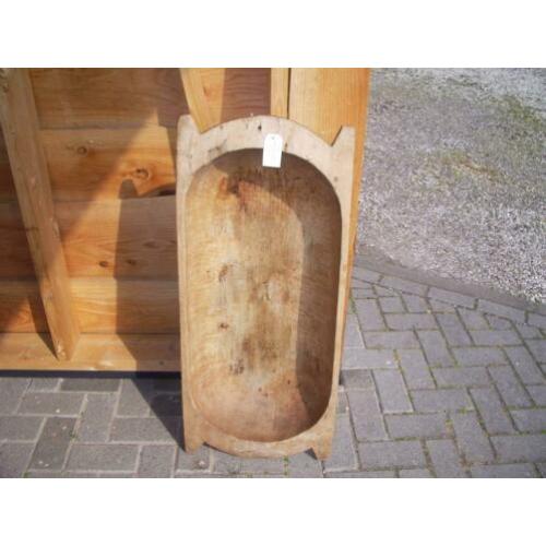 2 brocante voedertrog deegbak decoratiebak maar 65 per stuk