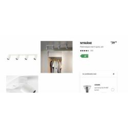 Plafond spot wit 4 lampjes led inclusief lichtbron als nieuw