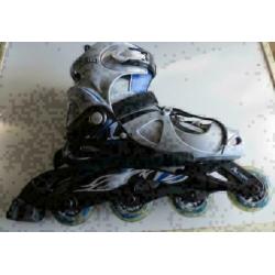 action knockout indoor skates blauw grijs maat L maat 38-41
