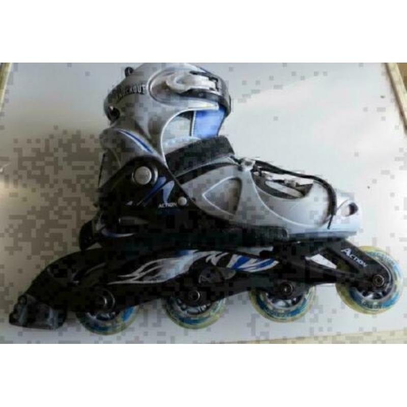 action knockout indoor skates blauw grijs maat L maat 38-41
