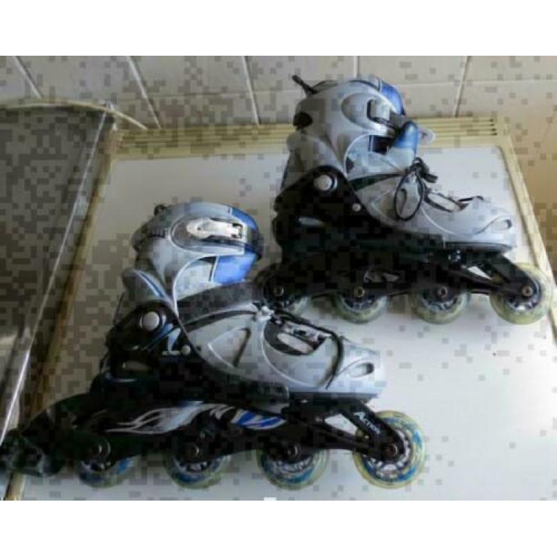 action knockout indoor skates blauw grijs maat L maat 38-41