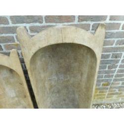 2 brocante voedertrog deegbak decoratiebak maar 65 per stuk