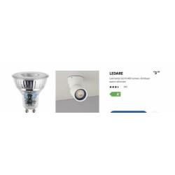 Plafond spot wit 4 lampjes led inclusief lichtbron als nieuw