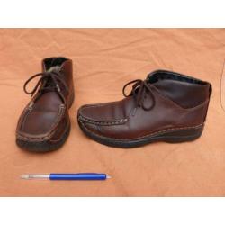 Wolky 6285 bruin oiled leer maat 40 halfhoge veterschoenen r