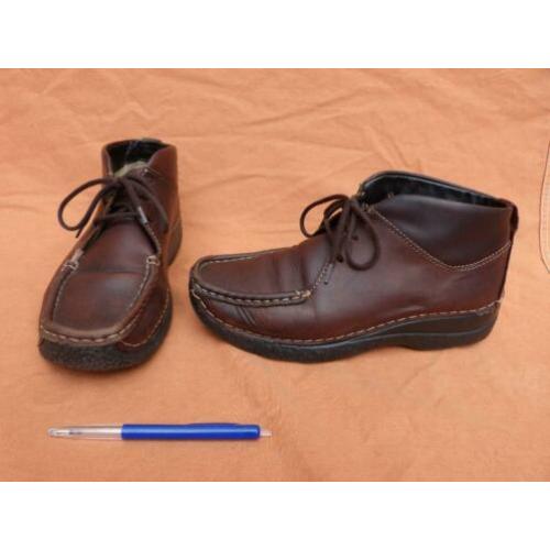 Wolky 6285 bruin oiled leer maat 40 halfhoge veterschoenen r