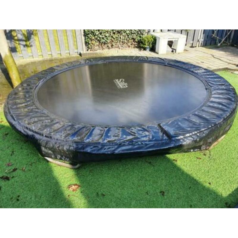 Salta trampoline inground 3 meter doorsnee, zwart.