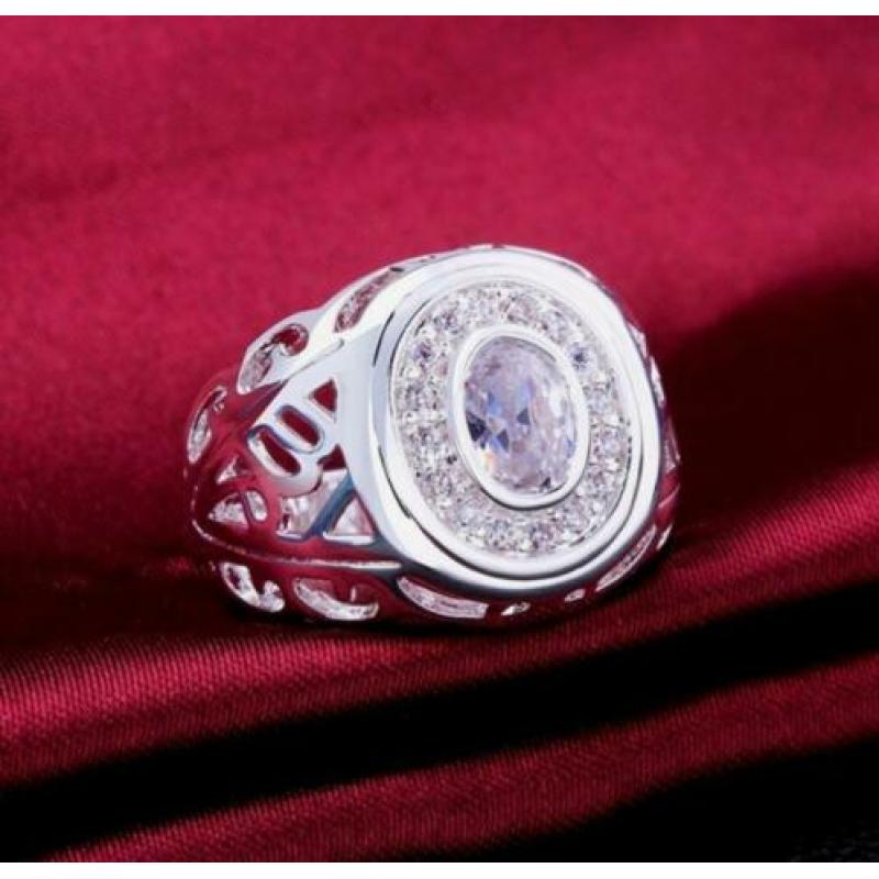 Zirkonen 925 sterling zilveren ring