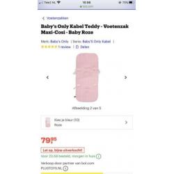 Autostoel voetenzak van Baby’s only