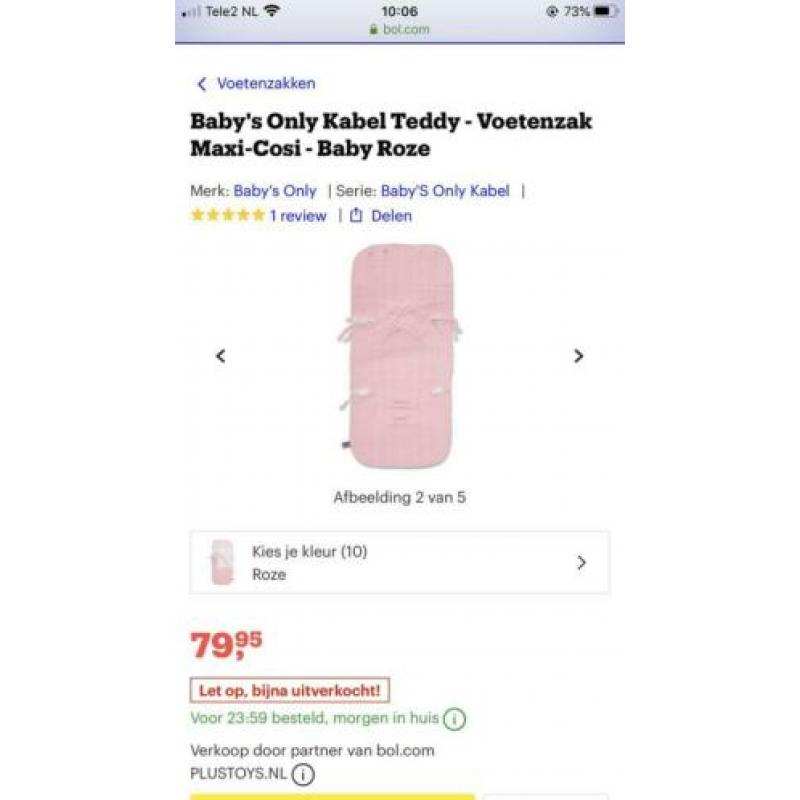 Autostoel voetenzak van Baby’s only