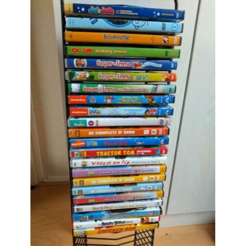 Diverse kinder- en jeugd DVD's met GRATIS standaard