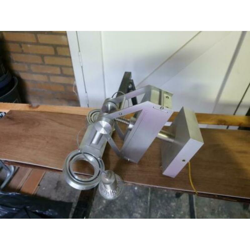 Lamp spotjes plafond aluminium zo goed als nieuw