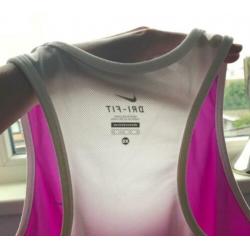 Paars/witte Nike dri-fit sport top maat XS