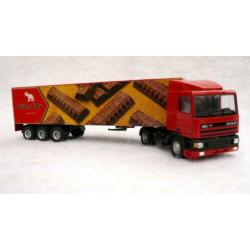 Lion toys Daf 95.400 + oplegger Cote d'or chocolade.