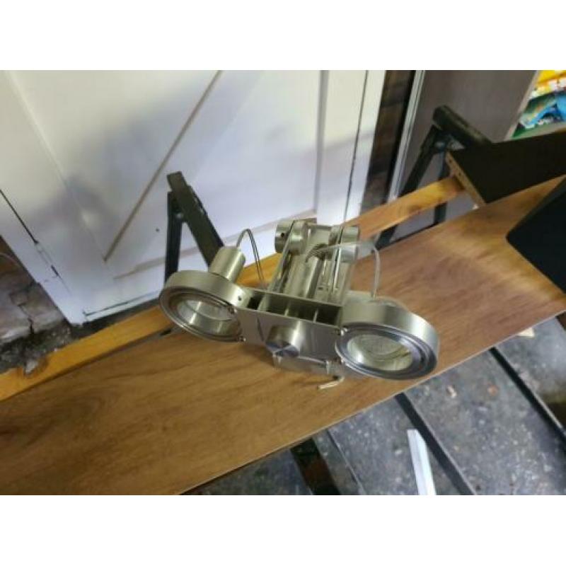 Lamp spotjes plafond aluminium zo goed als nieuw