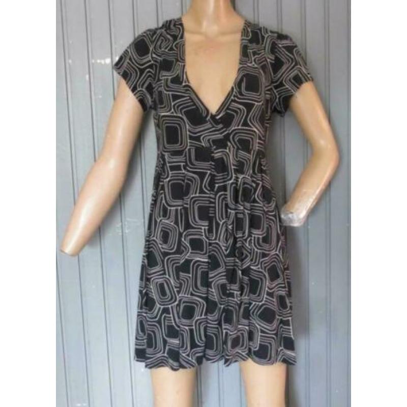 Melrose zwart wit patroon tuniek maat 44