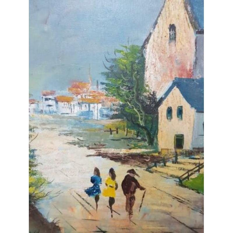 Vintage schilderij Baumlerr jaren 60/70, €25,-.