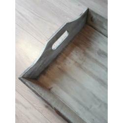 Mooie grote houten dienblad! 71,5 cm x 33 cm