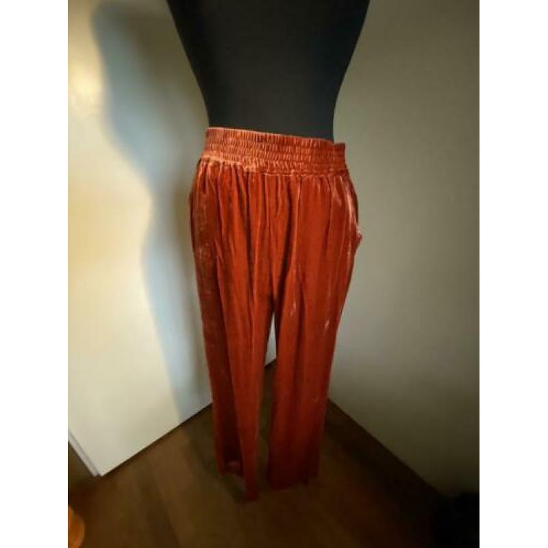Second Female Velvet Velour trousers elastic waist M new