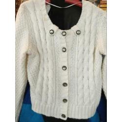 anotherwoman supermooi gebreid vest maat 40 off-white