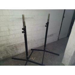 Peavey 315E PA speakers met statieven plus 410 Column PA