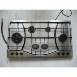 Ariston 6 pits RVS Inbouw kookplat 90 cm